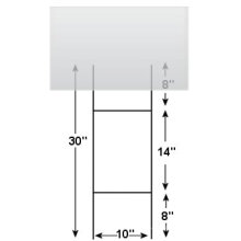 10X30 &#39;&#39; Sign Wire Stakes für Amerika und Australien